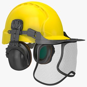 3D Yellow Orange Helmet Protect Head