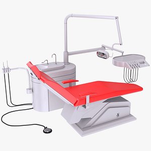 3D model Dental Chair - Red