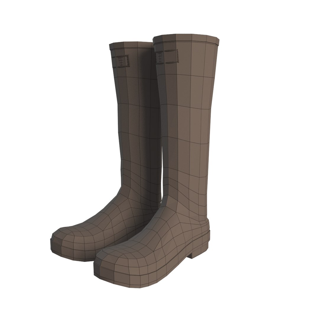 hunter boots 3d model