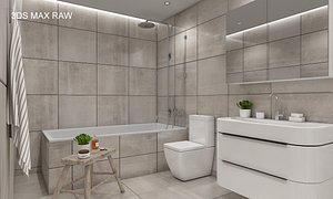 scene modern bathroom interior 3D model