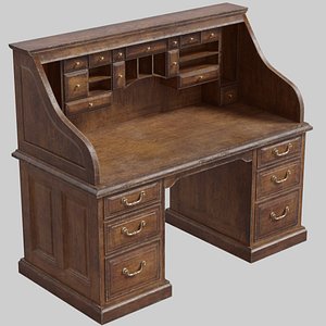 Old Writing Desk Low Poly