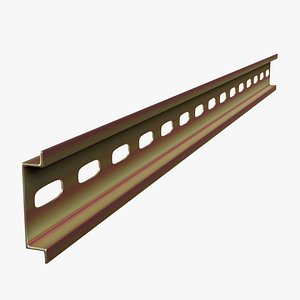 3D din rail model