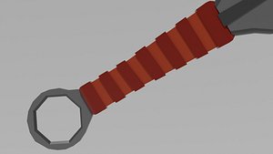 Low poly Throwing Knife 3D model