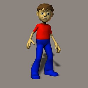 male character guy grimtoon 3d model