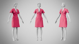 Dress 41 Maroon Flush 3D