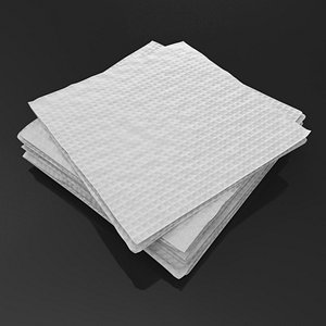 napkin realistic 3d model