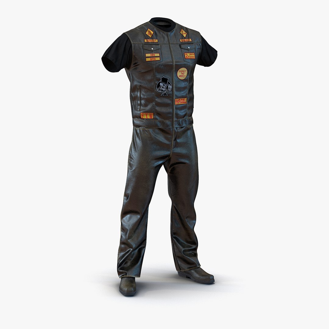 Biker Outfit 3D Model 3D model preview