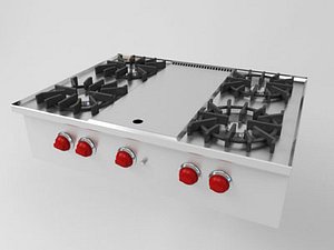 wolfe gas range 3d model