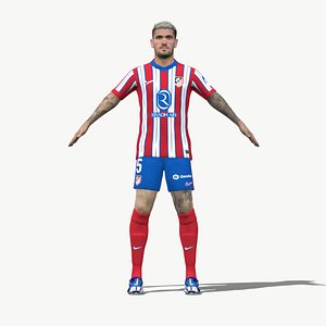3D 3D Rigged De Paul Atletico Madrid 2025 model