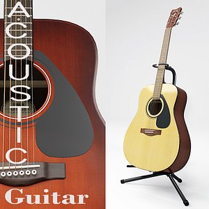Acoustic Guitar and Guitar stand