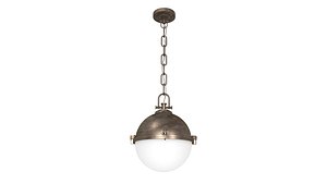 Visual Comfort Adrian Antique Nickel Globe Pendant Ceiling Light