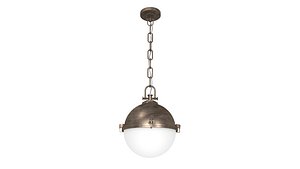 Visual Comfort Adrian Antique Nickel Globe Pendant Ceiling Light