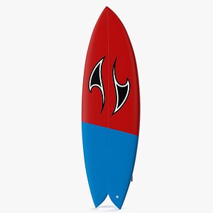 3D Surfboard Fish Tail