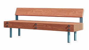 3D model Bench for children Woody Baby by mmcite