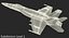 Fighter FA 18EF Super Hornet Rigged 2 modelo 3D