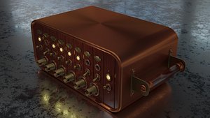 3D steampunk commutator model