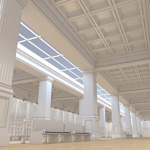 art gallery interior 3D model