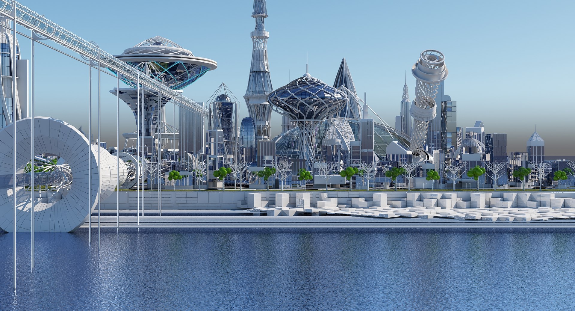 Futuristic City Hd 3D Model - TurboSquid 1226286