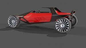 Sci-Fi futuristic racing buggy 3D model