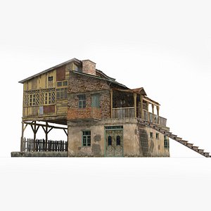 Rural single family house 3D model