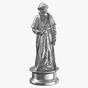 3D chess piece 01 bishop