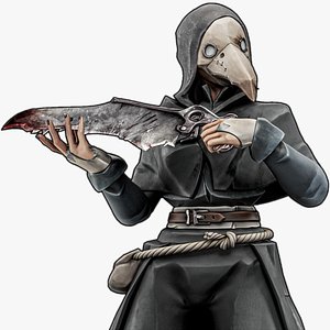 Nurse Plague Girl - Beaked Mask Woman Stylized Medieval Horror - 67
