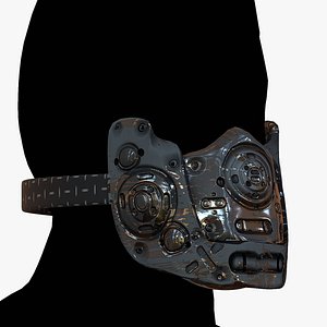 3D Gas mask respirator scifi futuristic model 3D model