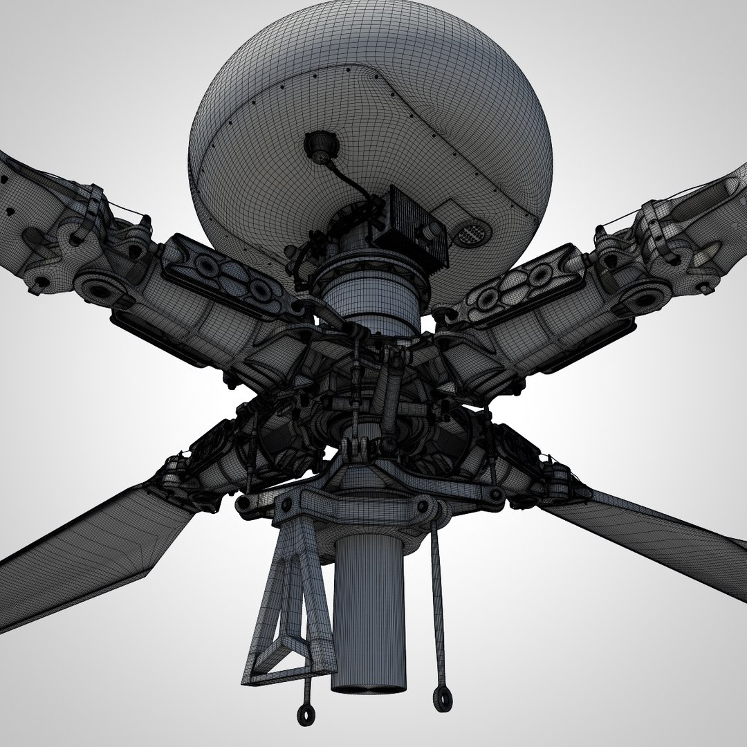 3dsmax main rotor head ah-64 apache