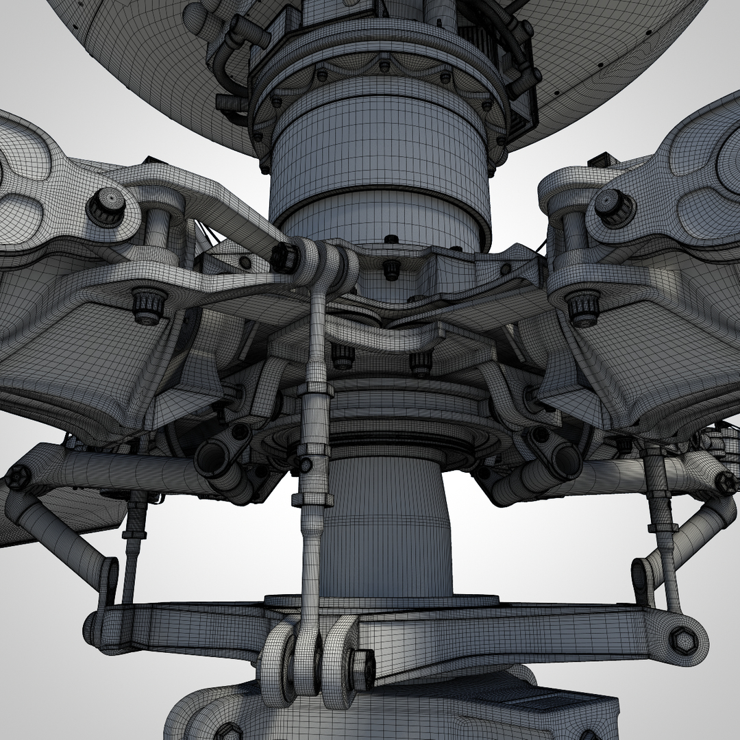 3dsmax main rotor head ah-64 apache