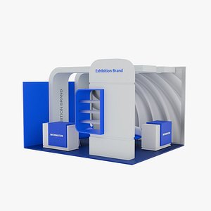 Modern Blue And White Exhibition Booth