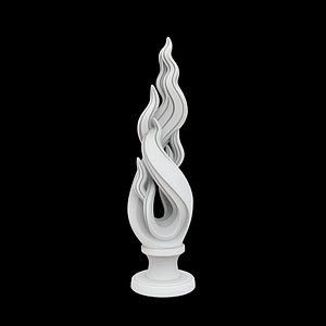 Dancing Flames Abstract Sculpture 3D Printable Mod 3D model