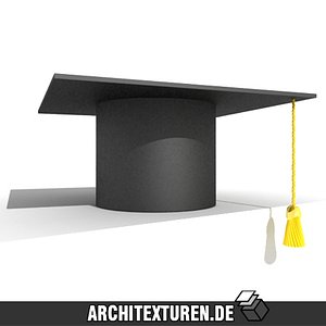 3ds max square academic graduation cap