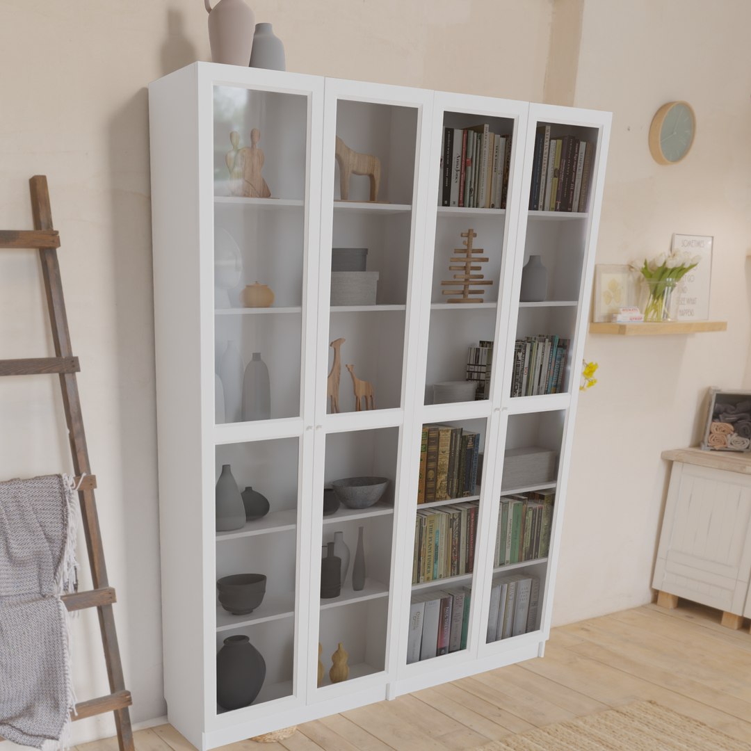 Book Shelf IKEA BILLY OXBERG 3D TurboSquid 2184064