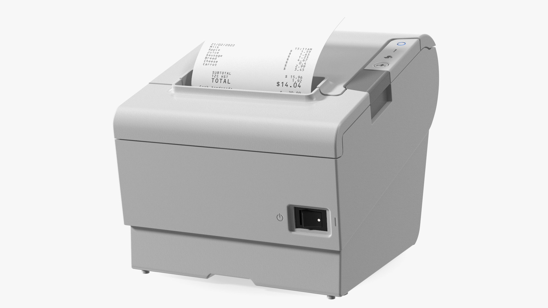 Compact POS Thermal Receipt Printer 3D model preview