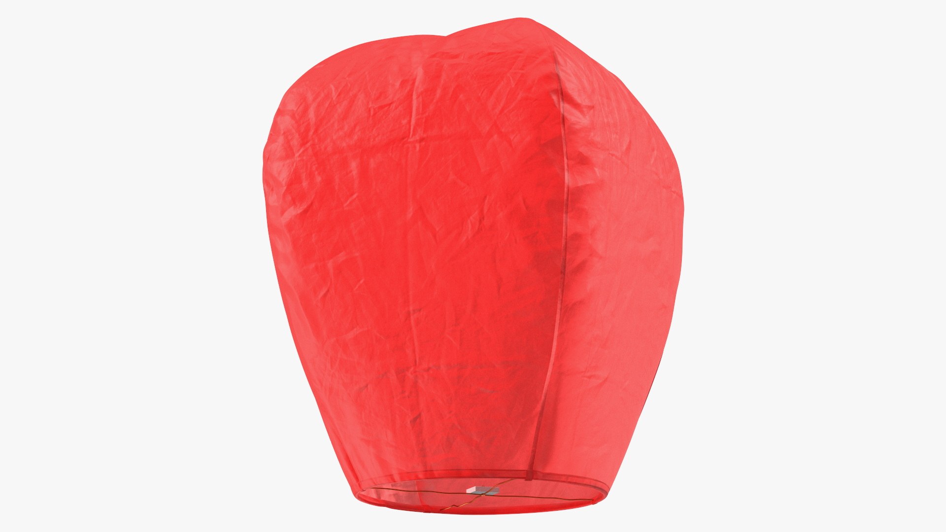 Sky Lantern Red Color 3D model preview