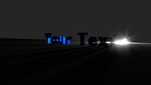 3D model custom text animation