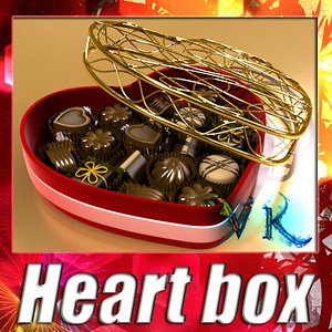 3ds max heart box 8 chocolates