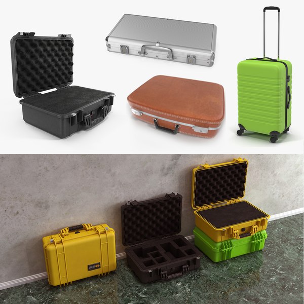 3D suitcases case model