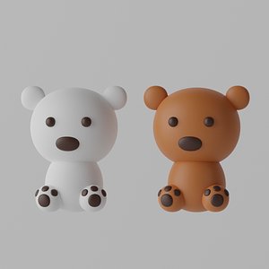 Cartoon Cute Bear 3D