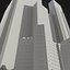 3D city exterior streets model