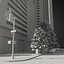 3D city exterior streets model