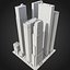 3D city exterior streets model
