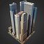 3D city exterior streets model