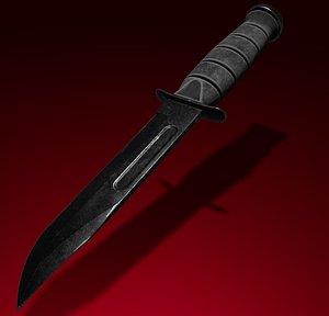 combat knife 3D model
