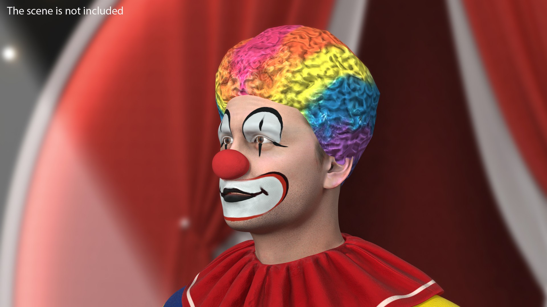 Funny Clown Head 3D model preview