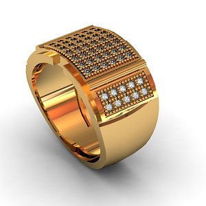 3D model gem ring engagement