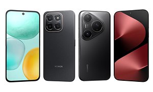 Honor X6c Black And Huawei Pura 80 Pro Black 3D
