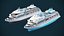 Navire de croisière élégant de taille moyenne