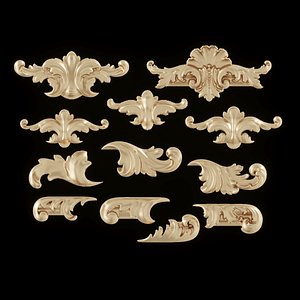 classic decor ornament v 3D model
