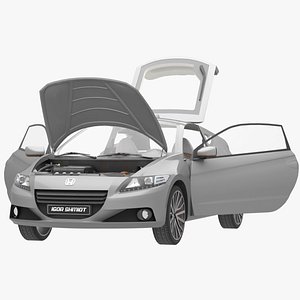 3D Honda CRZ 2014 lowpoly